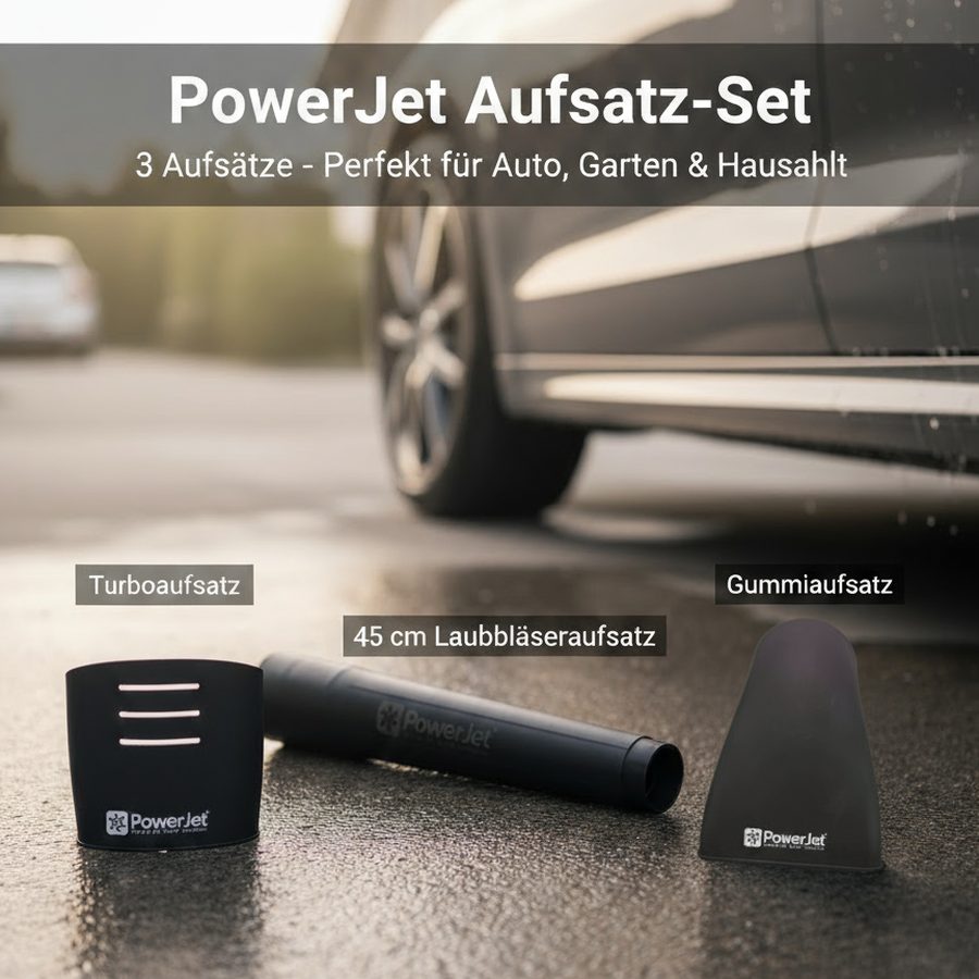 PowerJet: Aufsatz-Set für Auto, Garten und Haushalt